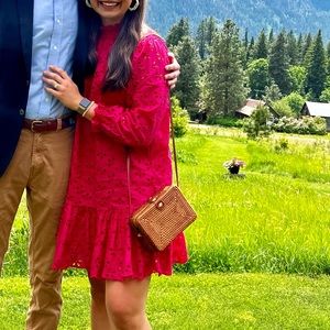 J. Crew Ruffleneck Eyelet Dress